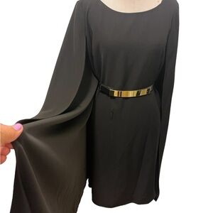 Eliza beautiful mini dress with gorgeous gold belt and attached shawls